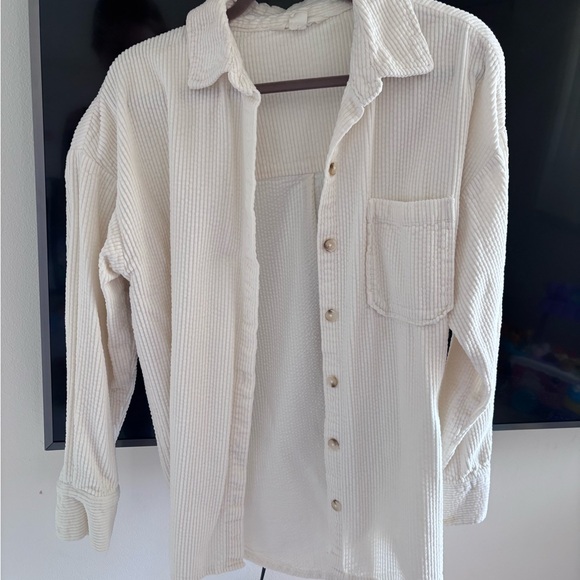 Glassons Cream Corduroy Shirt - Picture 1 of 3